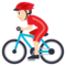 Person Biking - Light emoji on Emojione